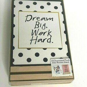 Women Owned 12 Inspirational Cards w Wooden Display Stand 4.5" x 6.5" NEW